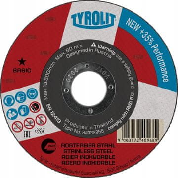 Tyrolit Disk 125x1x22.23 BASIC