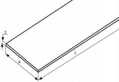Almika Jeklena ploščata palica 20x10, vlečena 500 mm (50 cm)