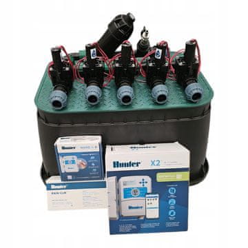 Hunter 5-delni komplet: zbiralnik s filtrom in kompresorjem, X2, Wand, Rainclik, korito, PE 20