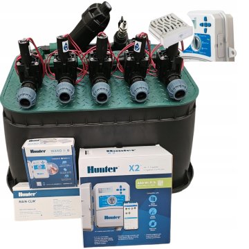 Hunter 5-delni komplet: zbiralnik s filtrom in kompresorjem, X2, Wand, Rainclik, korito, PE 25