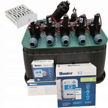 Hunter 5-delni komplet: zbiralnik s filtrom in kompresorjem, X2, Wand, Rainclik, korito, PE 32