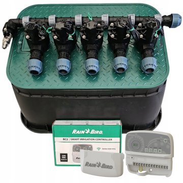5-delni komplet Rain Bird: razdelilnik s kompresorjem, RC2, korito, PE 25