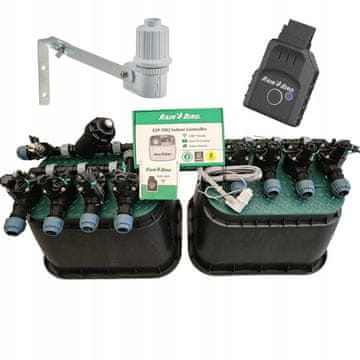 Komplet Rain Bird z 8 postajami, zbiralnik s filtrom in kompresorjem, TM2, LNK, RSDBex, 2 jaška, PE 25