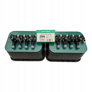Komplet Rain Bird z 8 postajami: razdelilnik s kompresorjem, TM2, 2 jaška, PE 20