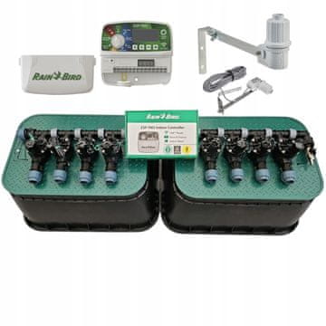 Komplet Rain Bird z 8 postajami: razdelilnik s kompresorjem, TM2, RSDBex, 2 jaška, PE 32