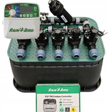 Komplet s 5 postajami Rain Bird: Zbiralnik s filtrom in kompresorjem, TM2, Jama, PE 32