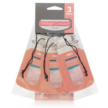 Yankee Candle Dišave v avtomobilskem kozarcu, 3 kosi, roza peski