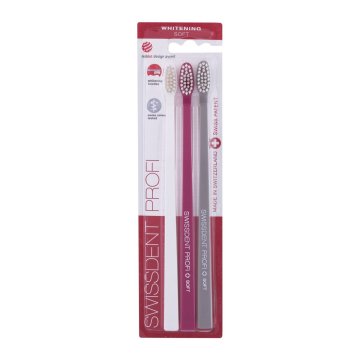 Swissdent Profi Whitening Trio Soft mehka zobna ščetka 3 kos odtenek White, Pink, Grey