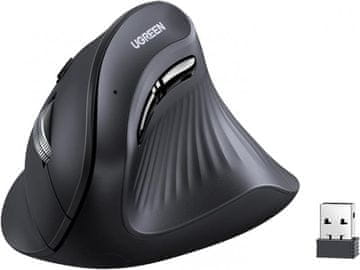 Ugreen brezžična ergonomska vertikalna miška z Bluetooth in Wi-Fi povezavo
