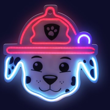 NEON PLASTROL Viseči neon LED na pleksi Psi Patrol - Marshall