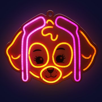 NEON PLASTROL Viseči neon LED na pleksi Psi Patrol - Skye