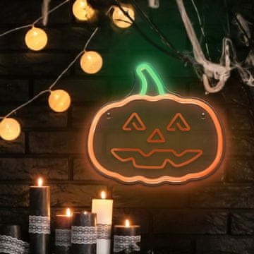NEON TelForceOne Neon PLEXI LED Vesela Buča FPNE10 - Oranžna/Zelena