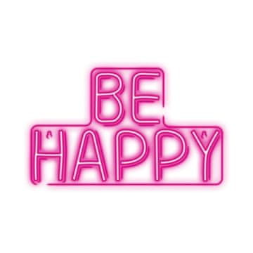 NEON TelForceOne Neon LED Be Happy - Roza