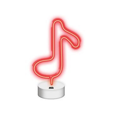 NEON TelForceOne Neon LED Glasbena Nota - Rdeča