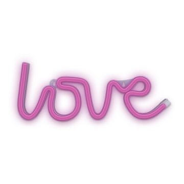 NEON PLASTROL Neon LED luč LOVE roza (USB)