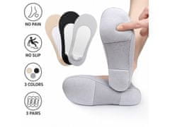 Cool Mango nedrseče ženske nogavice za udobnejši korak, univerzalna velikost, 3 pari - Sockgrips