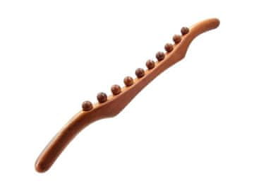 Cool Mango lesena masažna palica za sproščanje mišične napetosti, 8 kroglic, 53 cm - Bodyroller