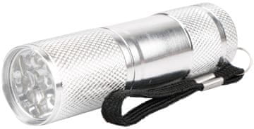 ENTAC 90828 Svetilka 1W LED 50lm ALU 3xAAA, srebrna