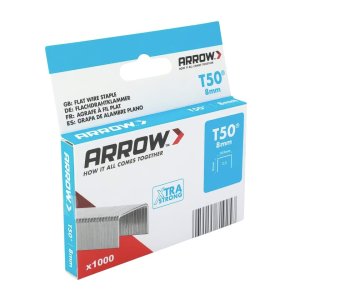Arrow Arrow T50 Sponke (8 mm, 1000 kosov) – Profesionalna Izbira za Zanesljivo Pritrjevanje