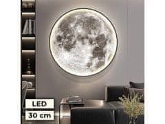 Cool Mango stenska LED svetilka v obliki lune z mehko belo svetlobo, 30 x 30 cm - Glowmoon
