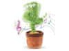 interaktivni plišasti kaktus, ki pleše in predvaja melodije, na baterije, 32 cm - Cactus