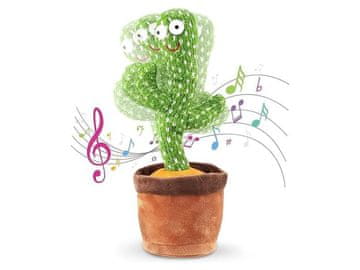 Cool Mango interaktivni plišasti kaktus, ki pleše in predvaja melodije, na baterije, 32 cm - Cactus
