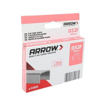 Arrow Arrow D53F 10 mm (1000 kosov) – Maksimalna globina in nepopustljiv oprijem brez trganja materiala