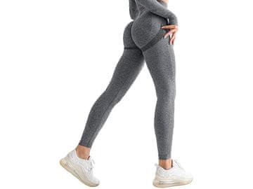 Cool Mango push-up športne legice z visokim pasom iz raztegljivega materiala, temno sive barve - Sporty