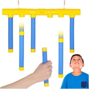Northix Refleksna igra s padajočimi palicami, 6 palic, polnilna USB