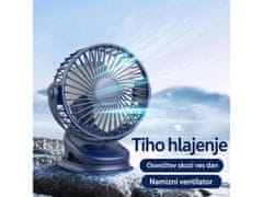 Cool Mango prenosni namizni mini ventilator s tihim delovanjem, 3 hitrostmi in polnilno baterijo - Minifan