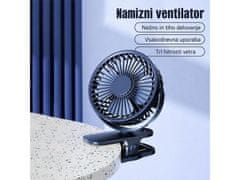 Cool Mango prenosni namizni mini ventilator s tihim delovanjem, 3 hitrostmi in polnilno baterijo - Minifan