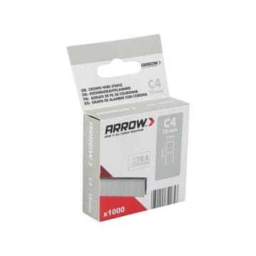 Arrow C4 15 mm (1000 kosov) – Ozke sponke za zahtevna in estetska lesarska dela