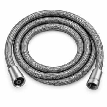 HOME & MARKER® Gibljiva cev za prho 2 m, ojačana pletena cev, priključek 1/2″, odporna proti puščanju in visokemu pritisku | AQUVEX