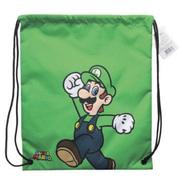 Northix Telovadna torba Super Mario Bros Luigi, velikost 40 cm, vzdržljiv dizajn