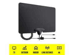 Cool Mango notranja digitalna TV antena za ostrejšo sliko, HD/4K-ready sprejem, 5 V, 3 m kabel