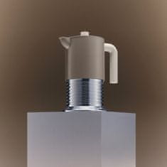 Alessi Kafetiera Vite PM01 / za 3 skodelice / sivo-rjava / indukcija / aluminij