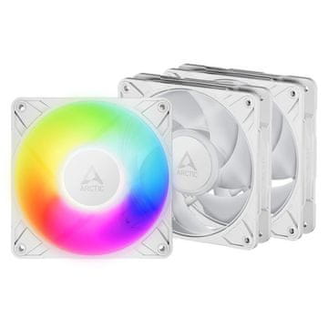 Arctic Cooling P12 Pro A-RGB White 3Pack Ventilator za ohišje (120 mm, 600-3000 RPM, RGB, PWM) (ACFAN00326A)