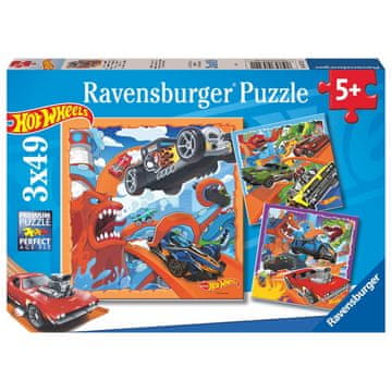 Northix Puzzle Hot Wheels 3 kompleti po 39 kosov