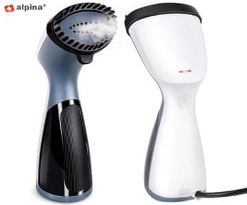 Alpina GARMENT STEAMER ročni parni likalnik, 1000W, črno-bel