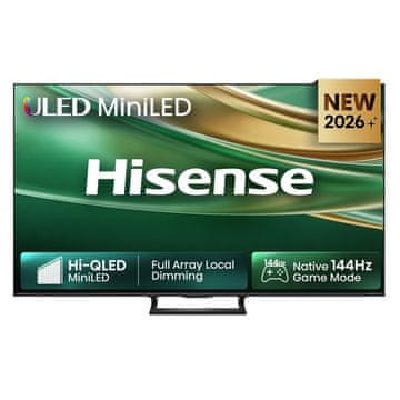 Hisense 50Q8S ULED MiniLED Smart TV, 126 cm, 4K Ultra HD, 144 Hz, črn/siv