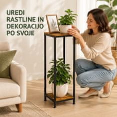 HOME & MARKER® Stojalo za rastline iz kovine, minimalistično in prostorsko varčno, za cvetlične lonce, notranjo in zunanjo uporabo | PLANTSTAND