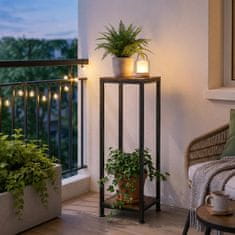 HOME & MARKER® Stojalo za rastline iz kovine, minimalistično in prostorsko varčno, za cvetlične lonce, notranjo in zunanjo uporabo | PLANTSTAND