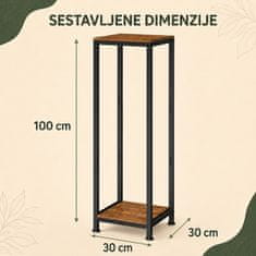 HOME & MARKER® Stojalo za rastline iz kovine, minimalistično in prostorsko varčno, za cvetlične lonce, notranjo in zunanjo uporabo | PLANTSTAND