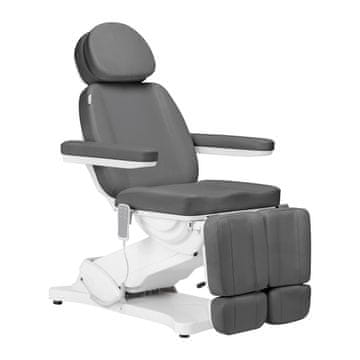 Gardj Europe Električni kozmetični stol za pedikuro Sillon Classic s tremi motorji in zibko, siv