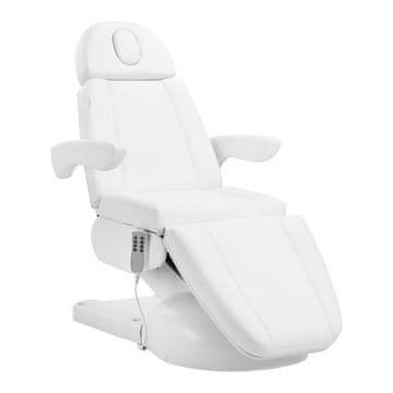 Gardj Europe Električni kozmetični stol Azzurro Lux s 4 motorji in zibko, bel