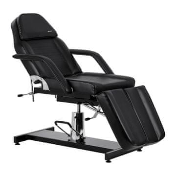 Gardj Europe Hidravlični kozmetični stol za pedikuro Sillon 210 z ležalnikom in deljeno oporo za noge, črn