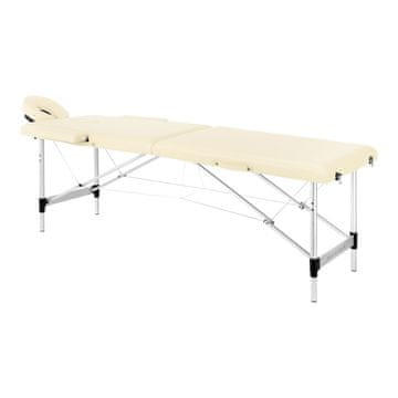 Gardj Europe Zložljiva masažna miza iz aluminija Balance, 2-delna, krem barve