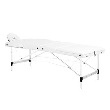 Gardj Europe Zložljiva masažna miza iz aluminija Balance, 3-delna, bela