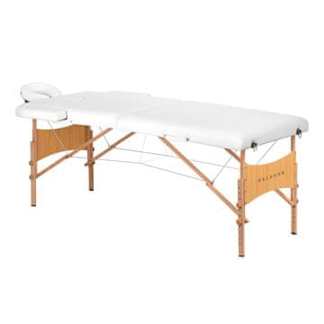 Gardj Europe Lesena zložljiva masažna miza Balance Lux, 2-delna, 190 x 70, bela