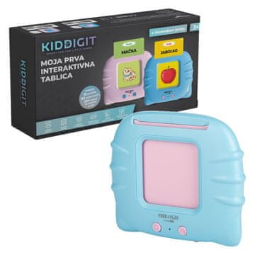 Free2Play KIDDIGIT moja prva interaktivna tablica s karticami, modra
